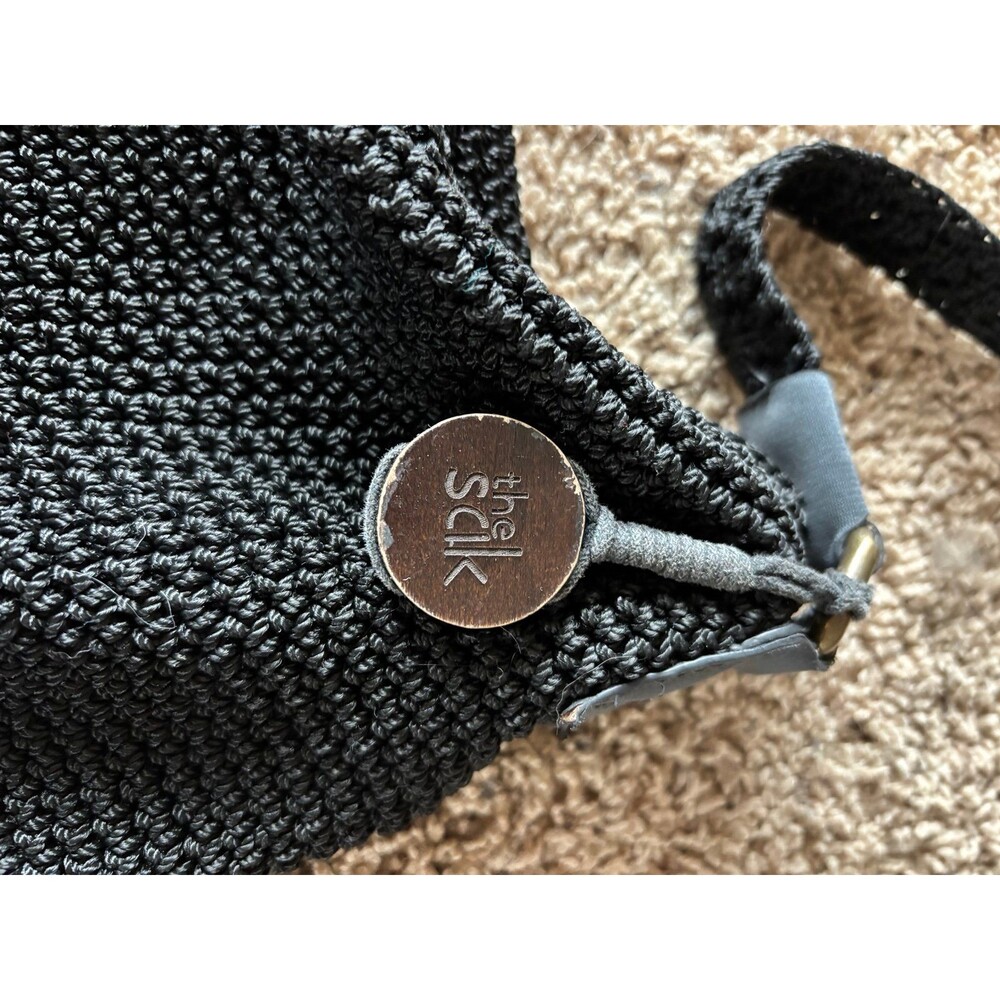 The Sak Black Crocheted Purse Bag 12” x 14” - Picture 2 of 6